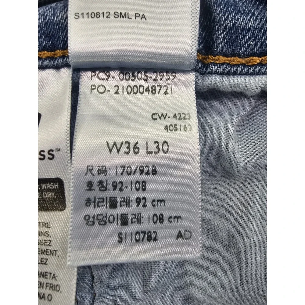 Levi's‎ 505 Mens 36x30 Denim Blue Jeans Regular Fit Straight Comfort Medium Wash